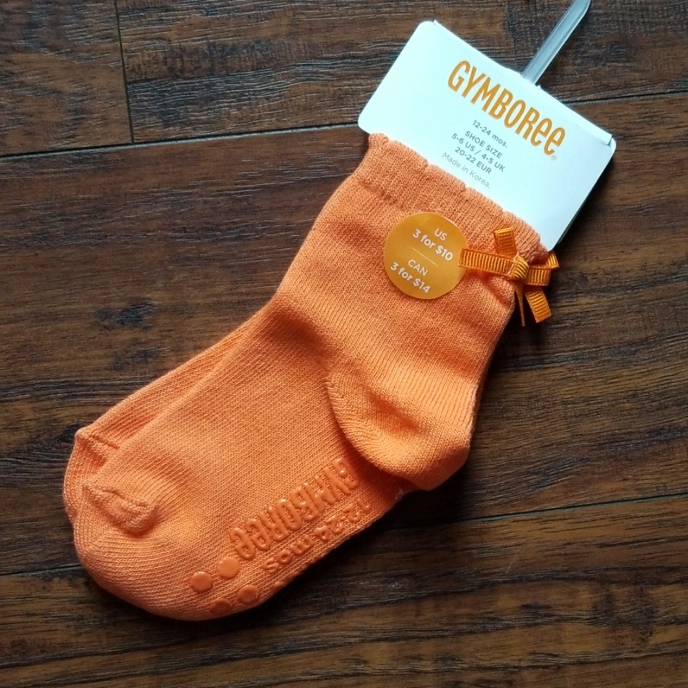 Gymboree orange socks. Sz 12-24 months. New